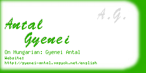 antal gyenei business card